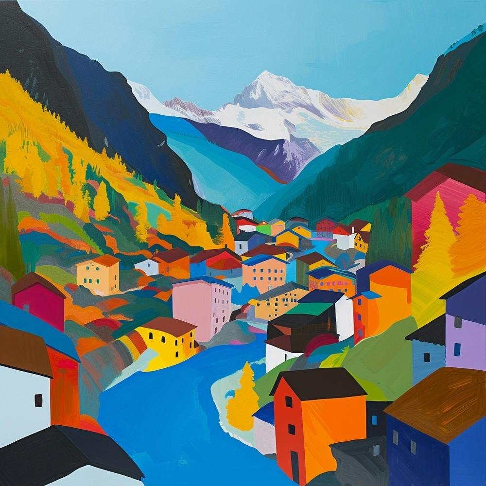 Abstract Travel Collection Zermatt Switzerland 2