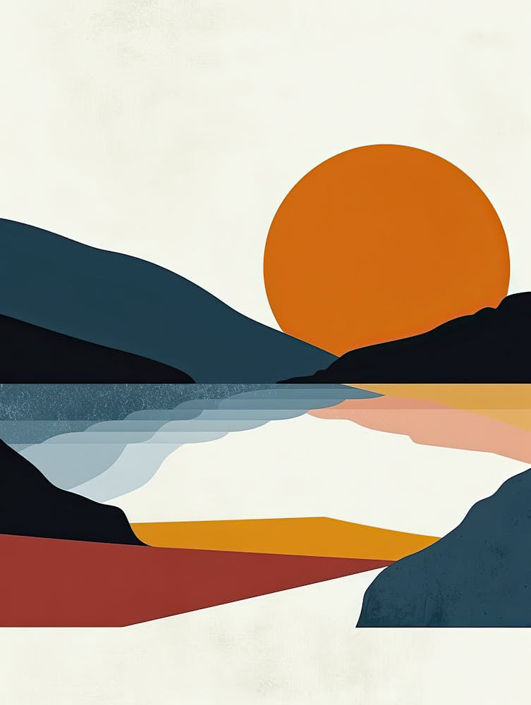 Coucher de soleil dans les montagnes, Hygge 2