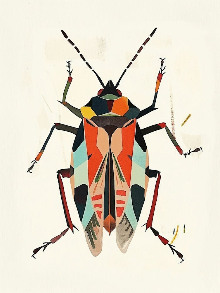 Colourful Insect Illustration Boxelder Bug 8