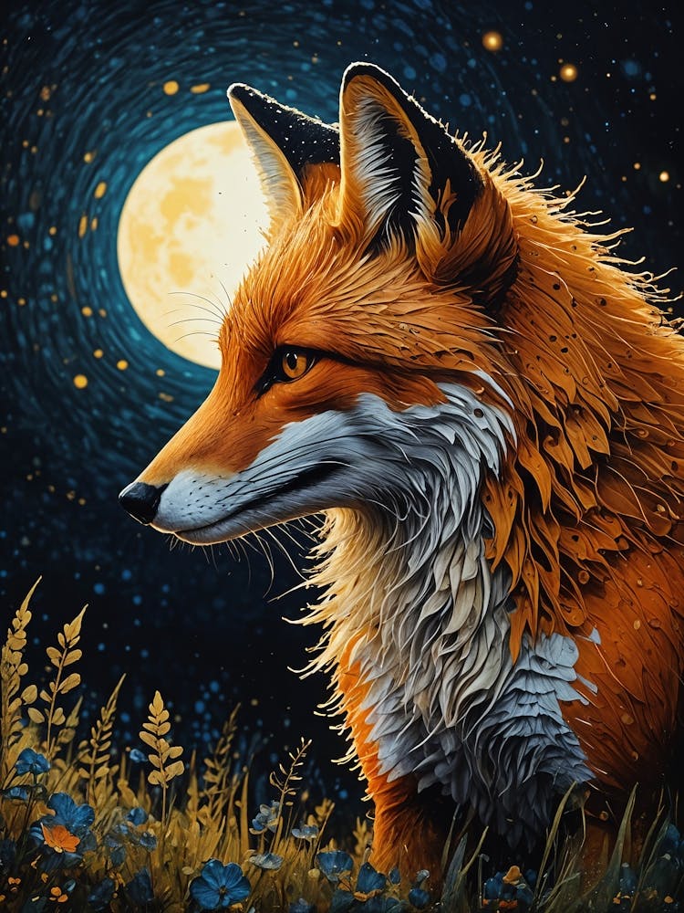 Fox In The Moonlight no1