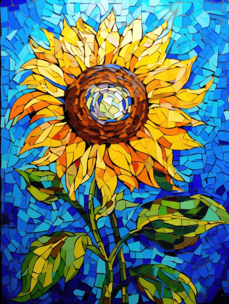 Sunflower Mosaic Art
