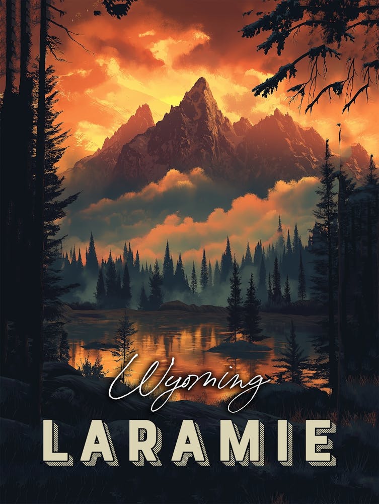Laramie Wyoming Vintage Poster