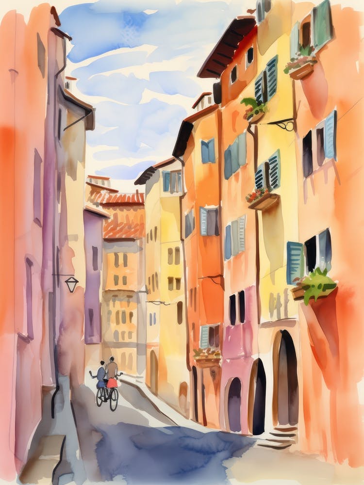 Florence, Italy Watercolour Streets 1