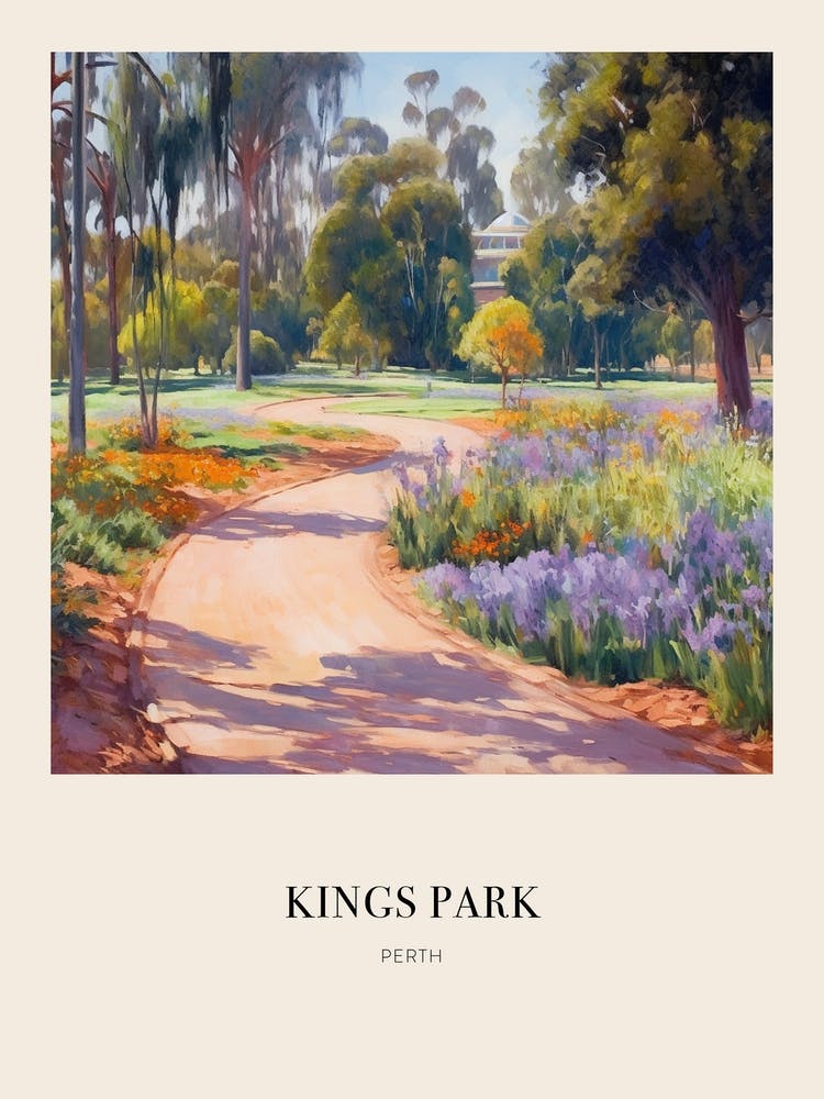 Kings Park Perth Australia 3 Vintage Cezanne Inspired Poster