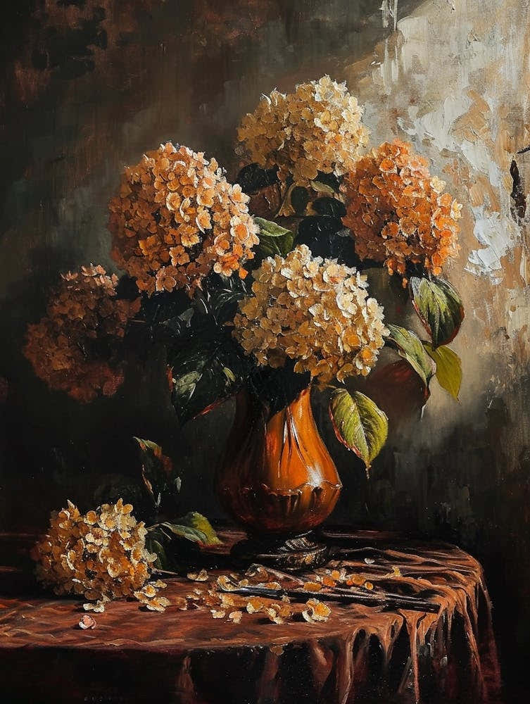 Baroque Floral Still Life Hydrangea 3