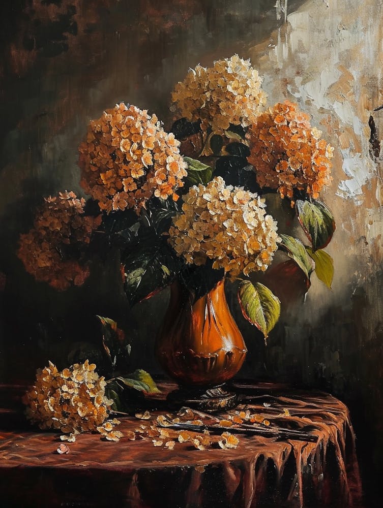 Baroque Floral Still Life Hydrangea 3