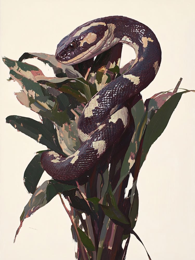 Snake On A Plant