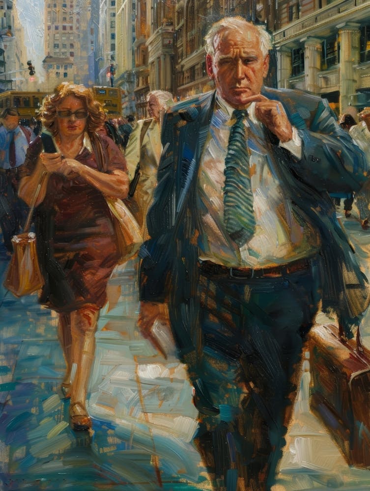 Homme d'affaires Marchant dans la Rue