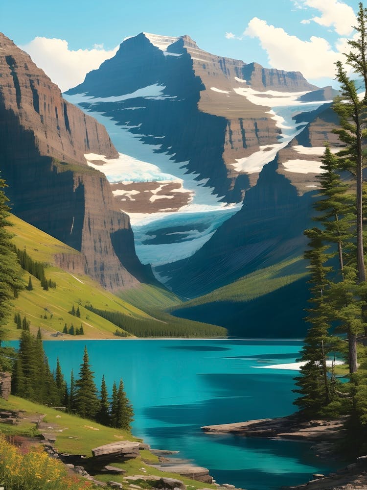 Lake And Mountain Landscape