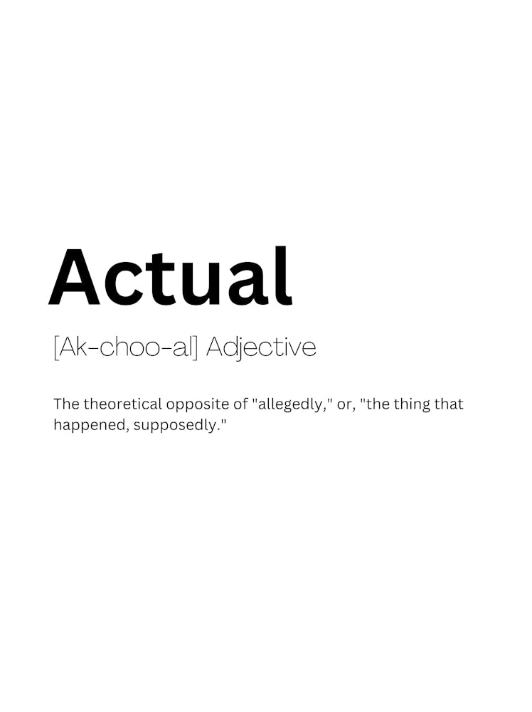Actual Definition Meaning 1