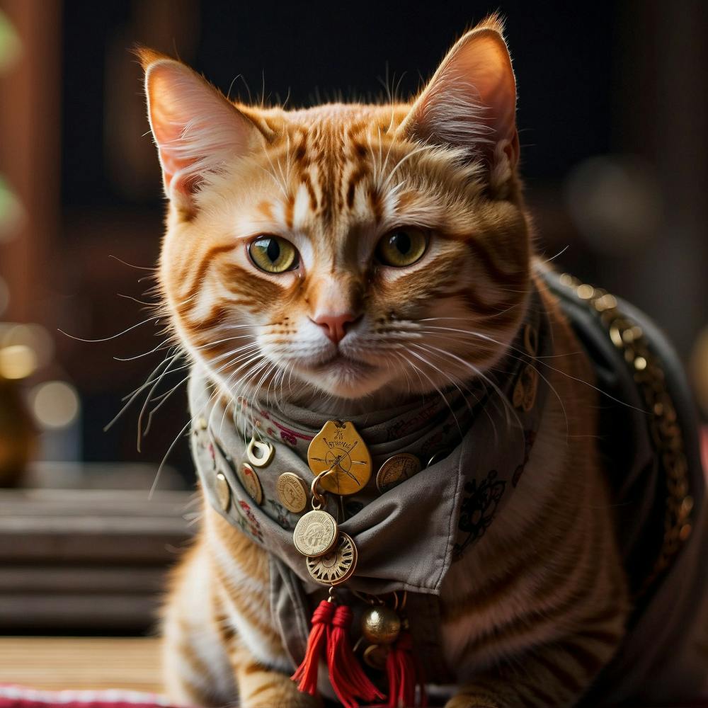Cat In A Bandana