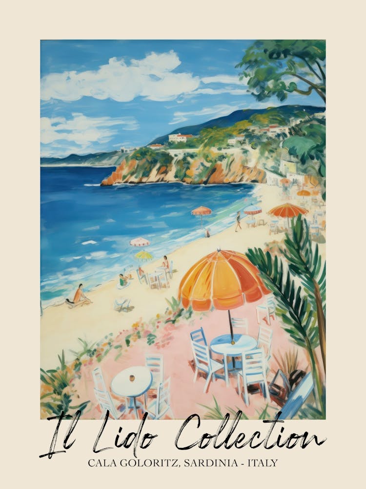 Cala Goloritz, Sardinia   Italy Il Lido Collection Beach Club Poster 3