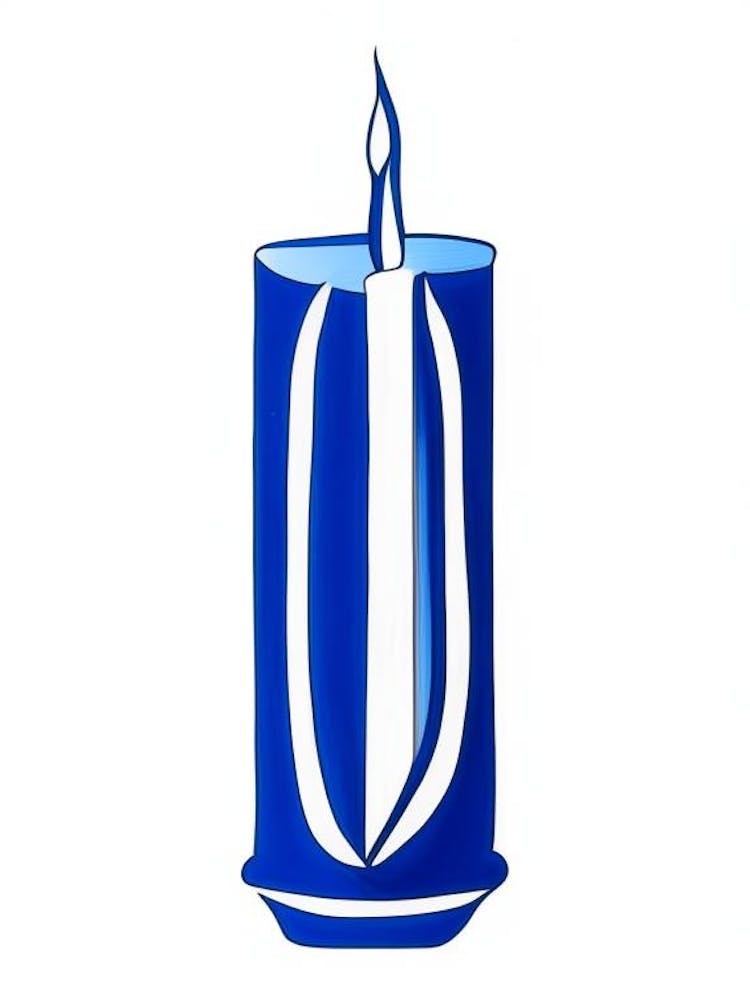 Unity Candle 2 Symbol Blue And White Line Drawing