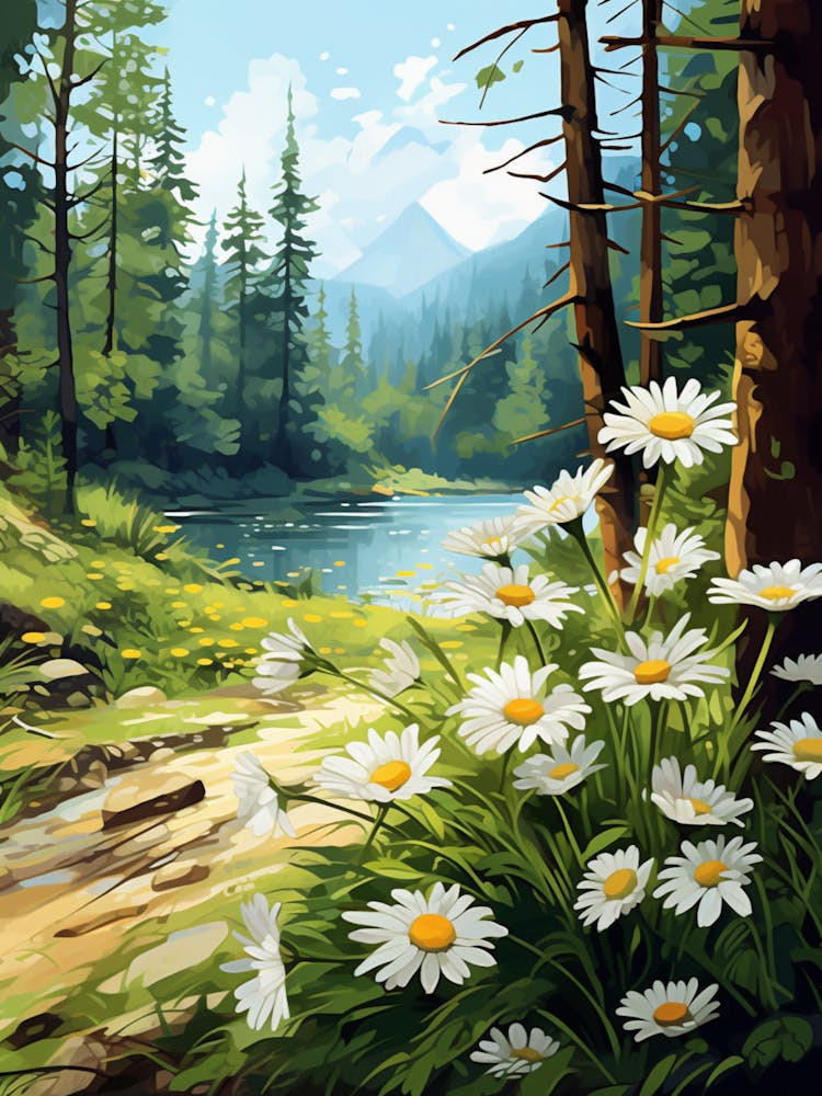 Daisy Wildflower In The Forest (3)