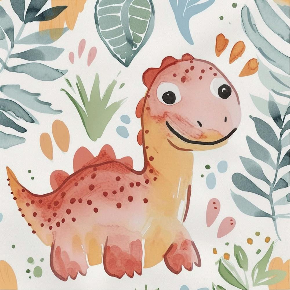 Cute Muted Pastels Carnotaurus Dinosaur 1