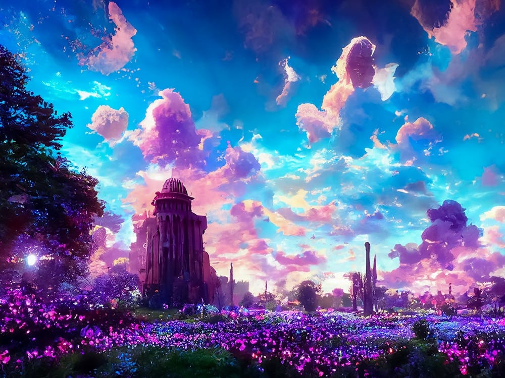 Purple, pink, sky