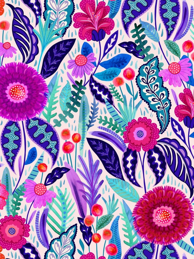 Neon Bloom - Teal Pink