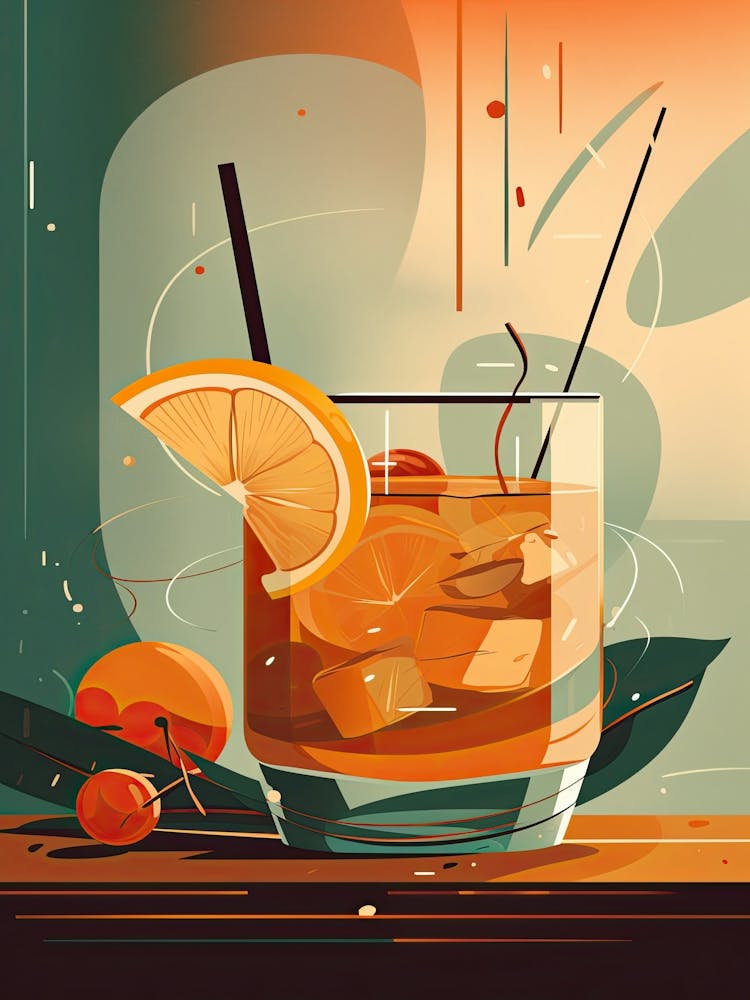 Old Fashioned Cocktail Mid Century Modern 2
