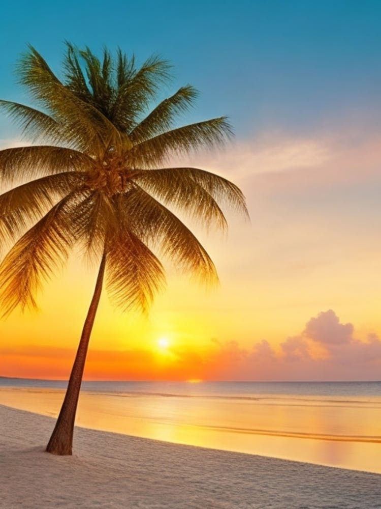 Sunset on a Tropical Beach 1