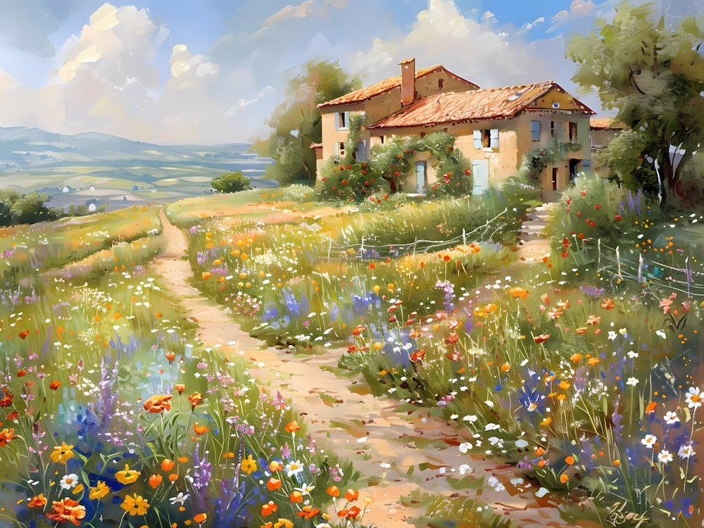 Country Side Flower Fields