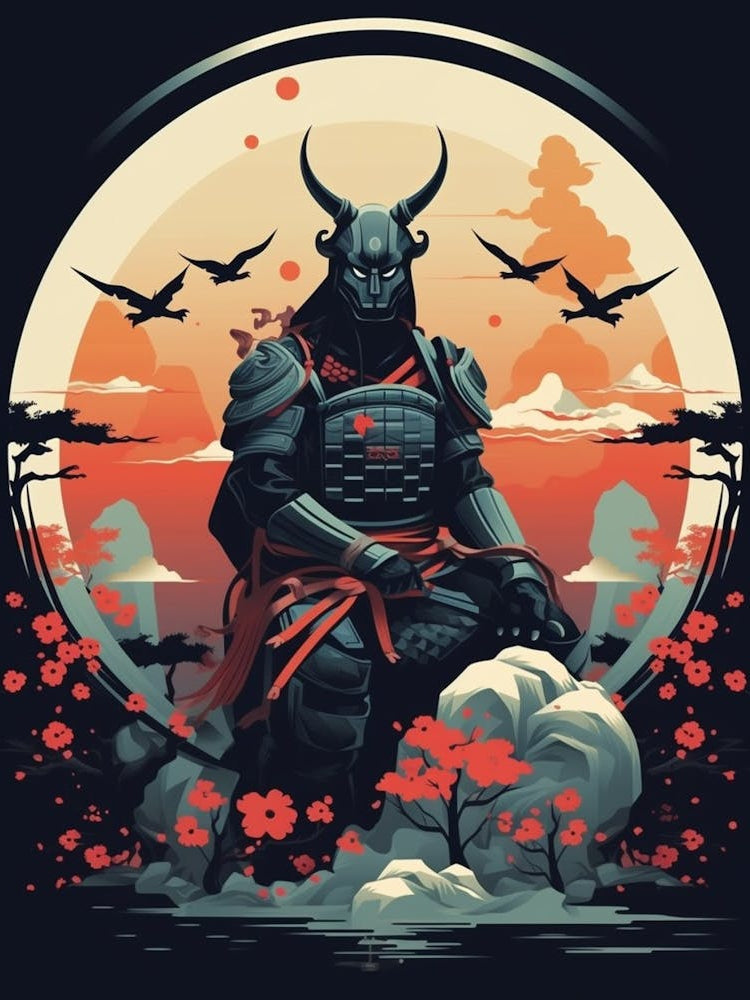Japanese Samurai Illustration 12