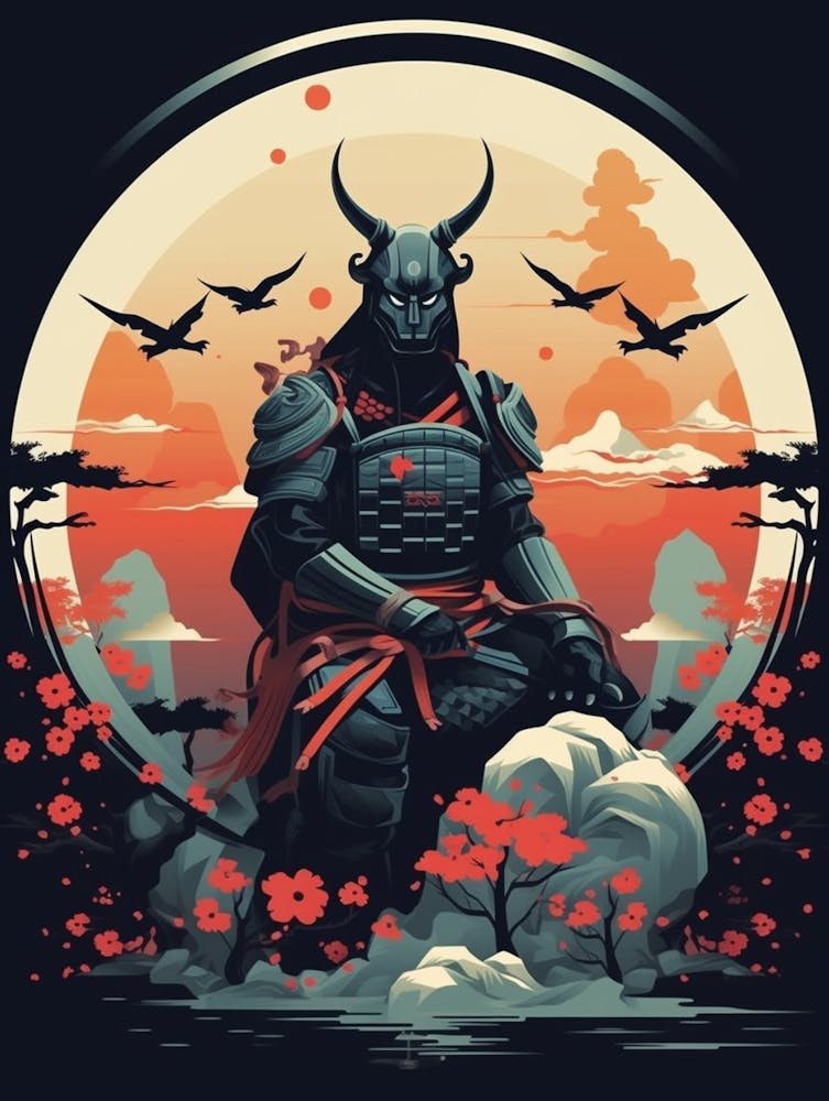 Japanese Samurai Illustration 12