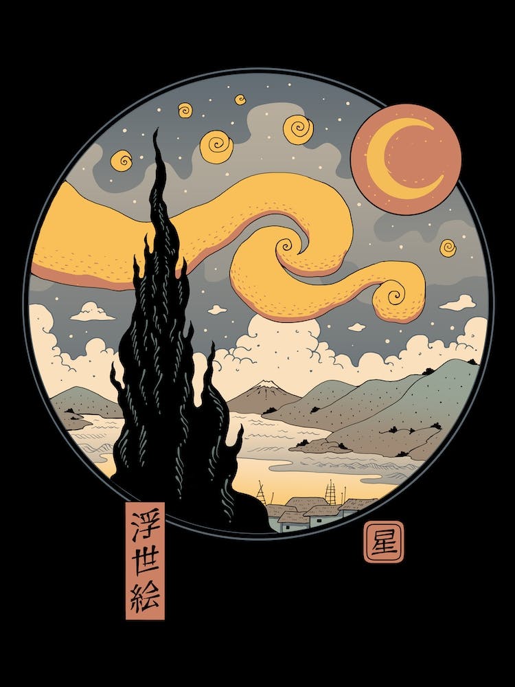 Starry Ukiyo E Night