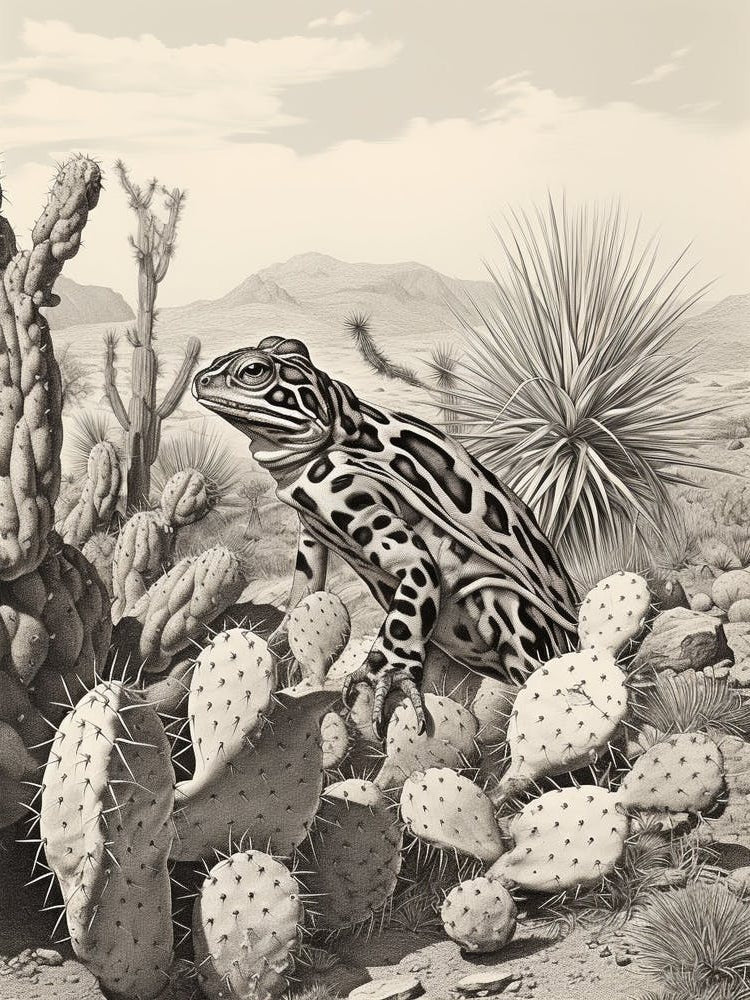 Desert Wave Frog Drawing 1