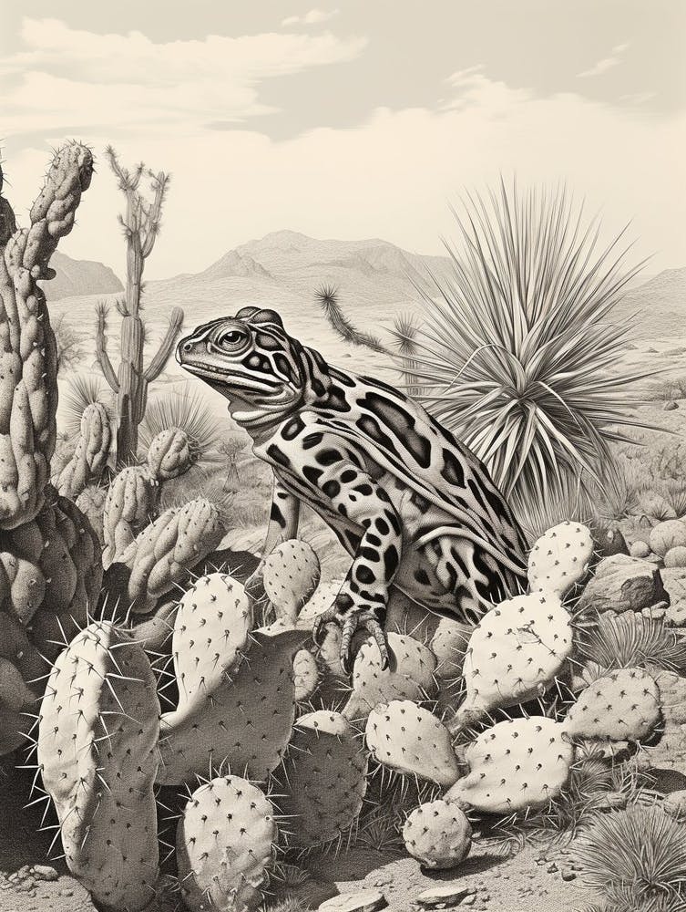 Desert Wave Frog Drawing 1