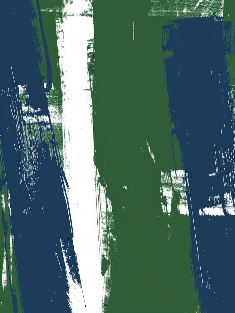 Green And White Abstract Painting