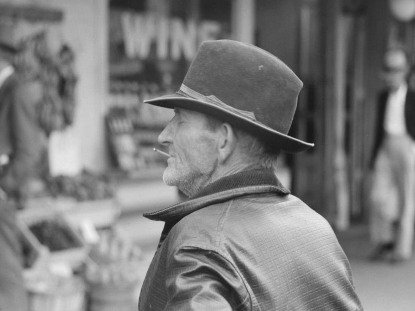 He Shuts His Eyes To The Future, Market Square, Waco, Texas By Russell Lee