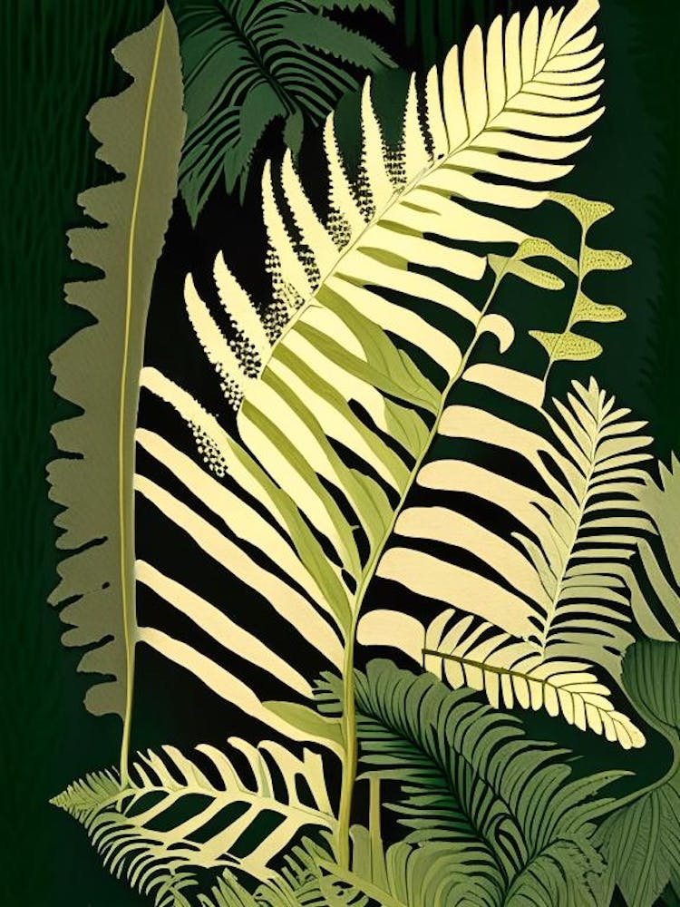 Sword Fern Rousseau Inspired