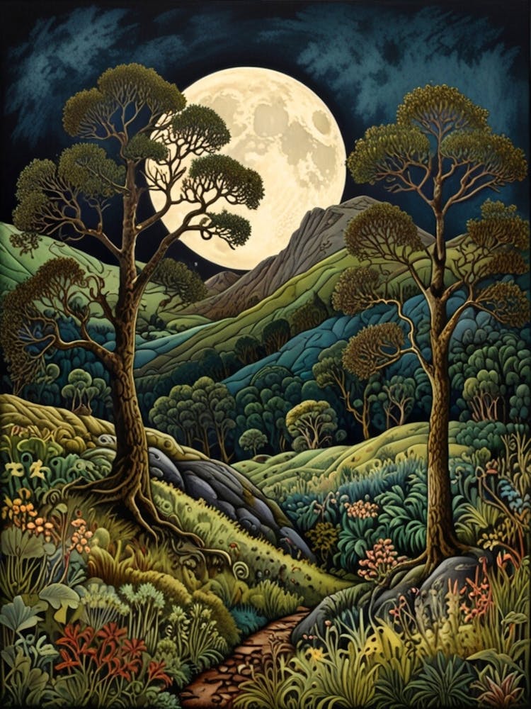 William Morris Full Moon In The Woods 7