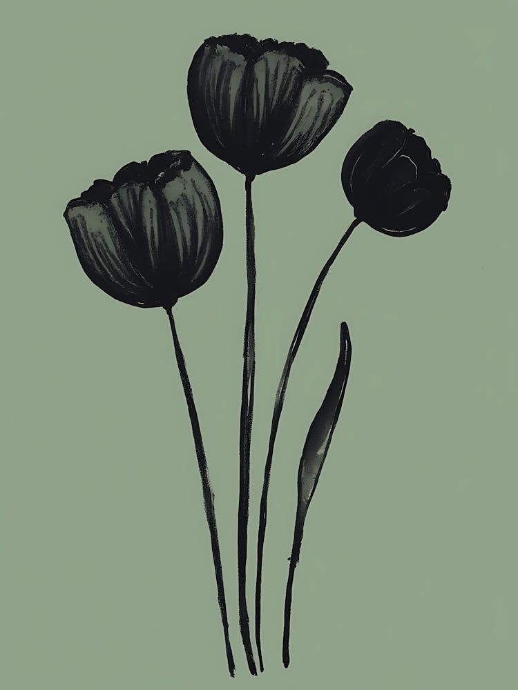 Wildflowers In Sage Green Hues