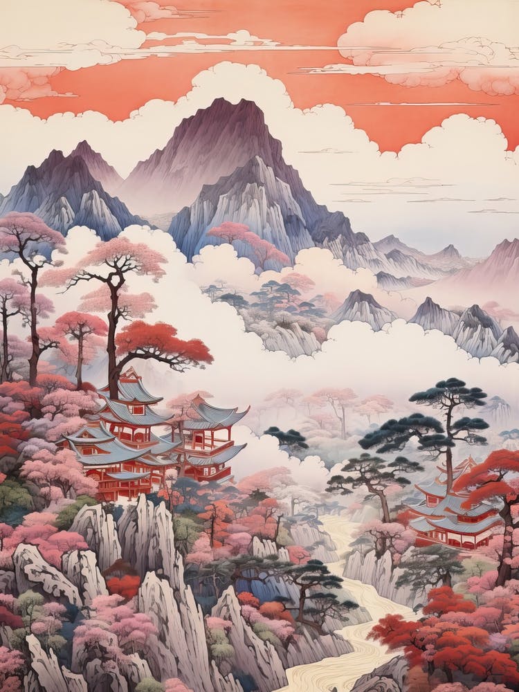 Nikko In Tochigi, Ukiyo-e Zeichnung 3