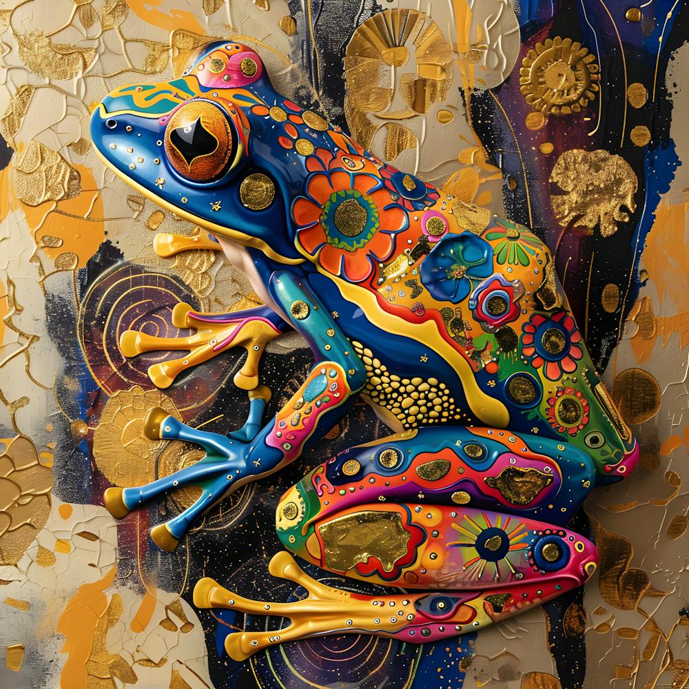 Bunter Frosch