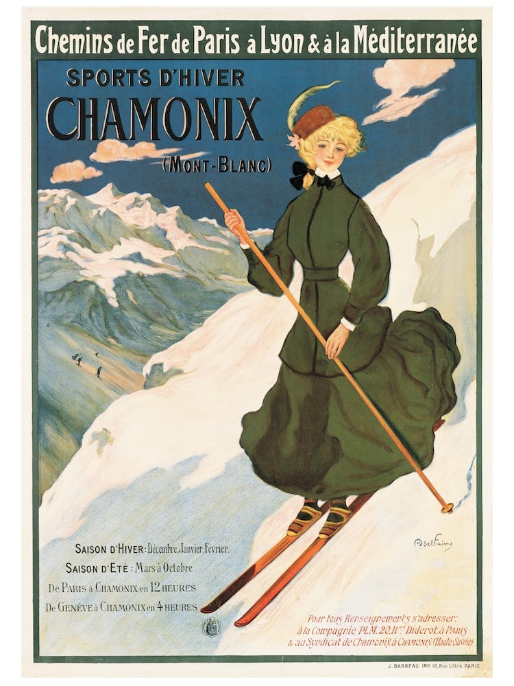 Poster Advertising Sncf Routes To Chamonix