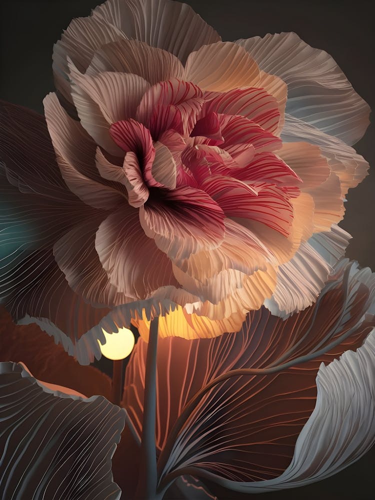 Blume auf einer Lampe