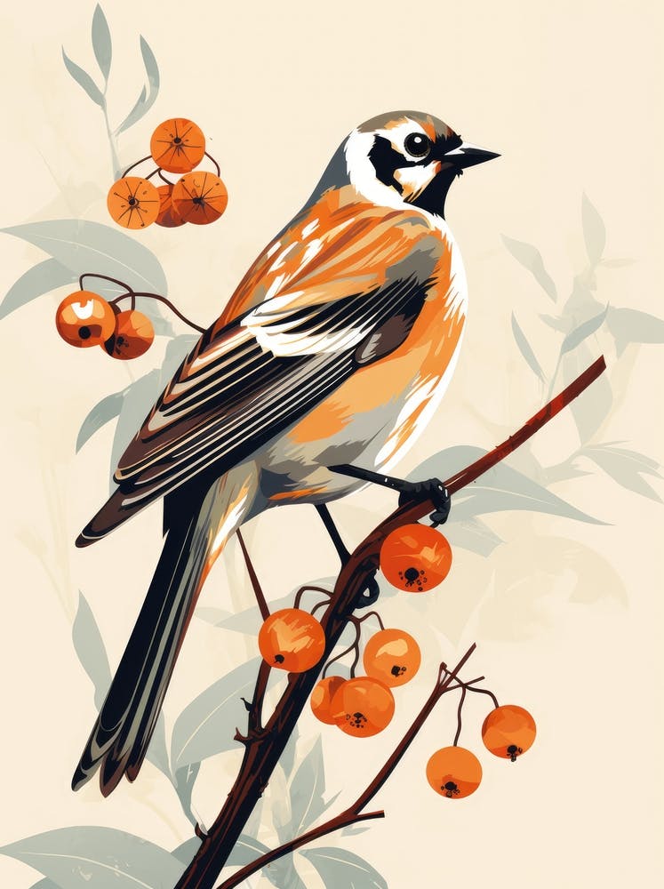 Bird Perched On Branch 1
