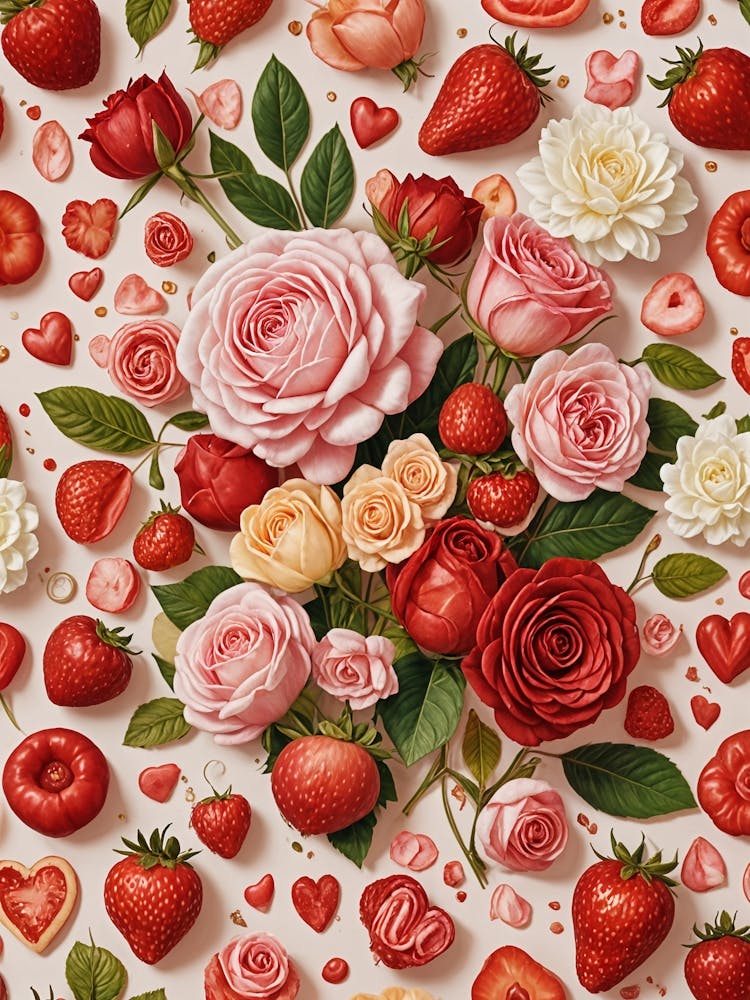 Roses And Strawberries