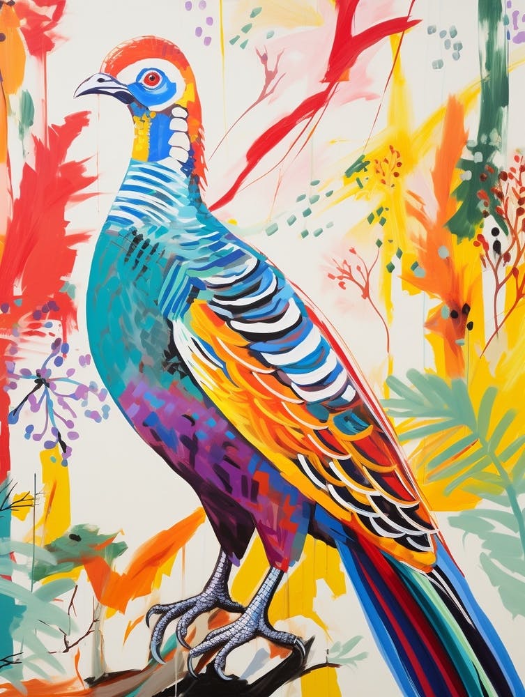 Colourful Bird Painting Pheasant 5