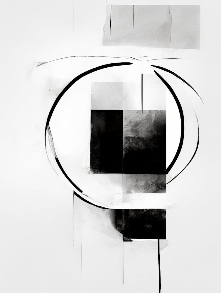 Simplicity Abstract Black And White 4