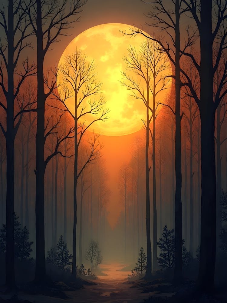 Full Moon In The Forest 10