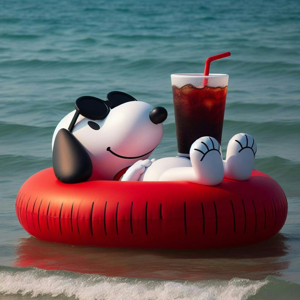 Snoopy In The Ocean