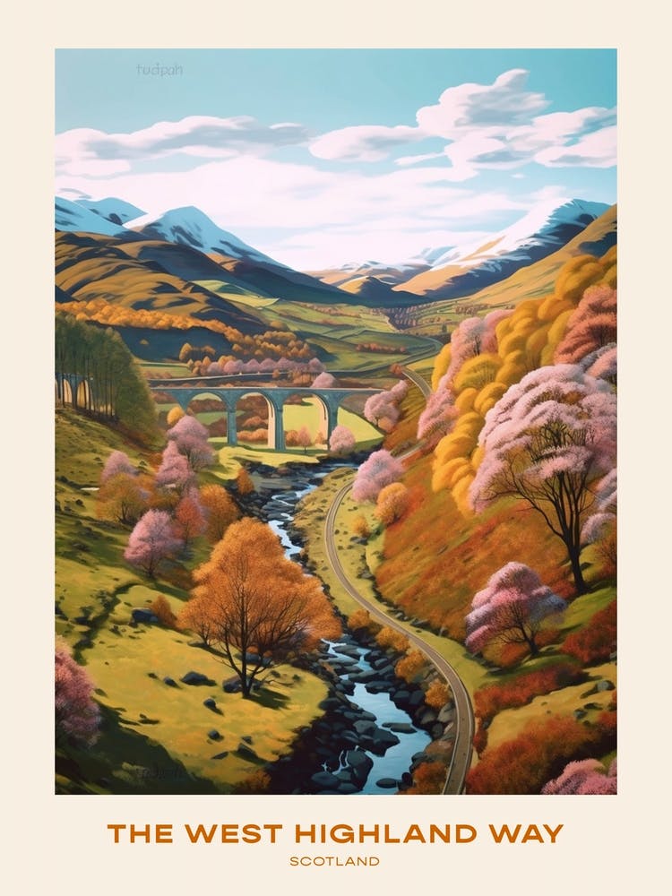 The West Highland Way Scotland 1 Hike Poster