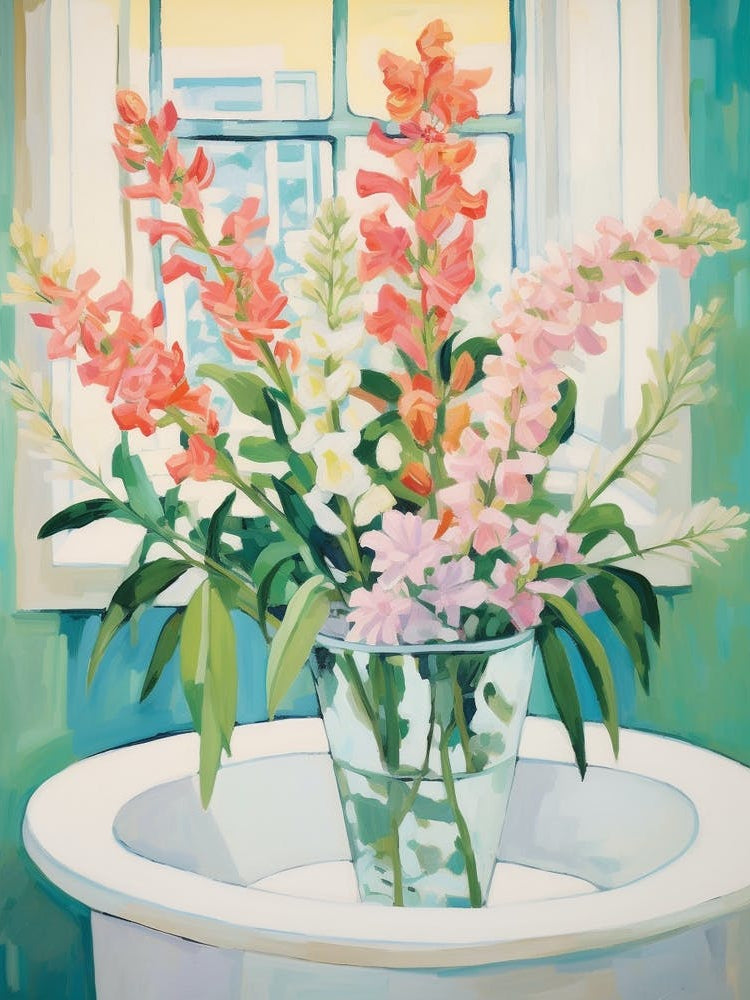 A Vase With Snapdragon, Flower Bouquet 4