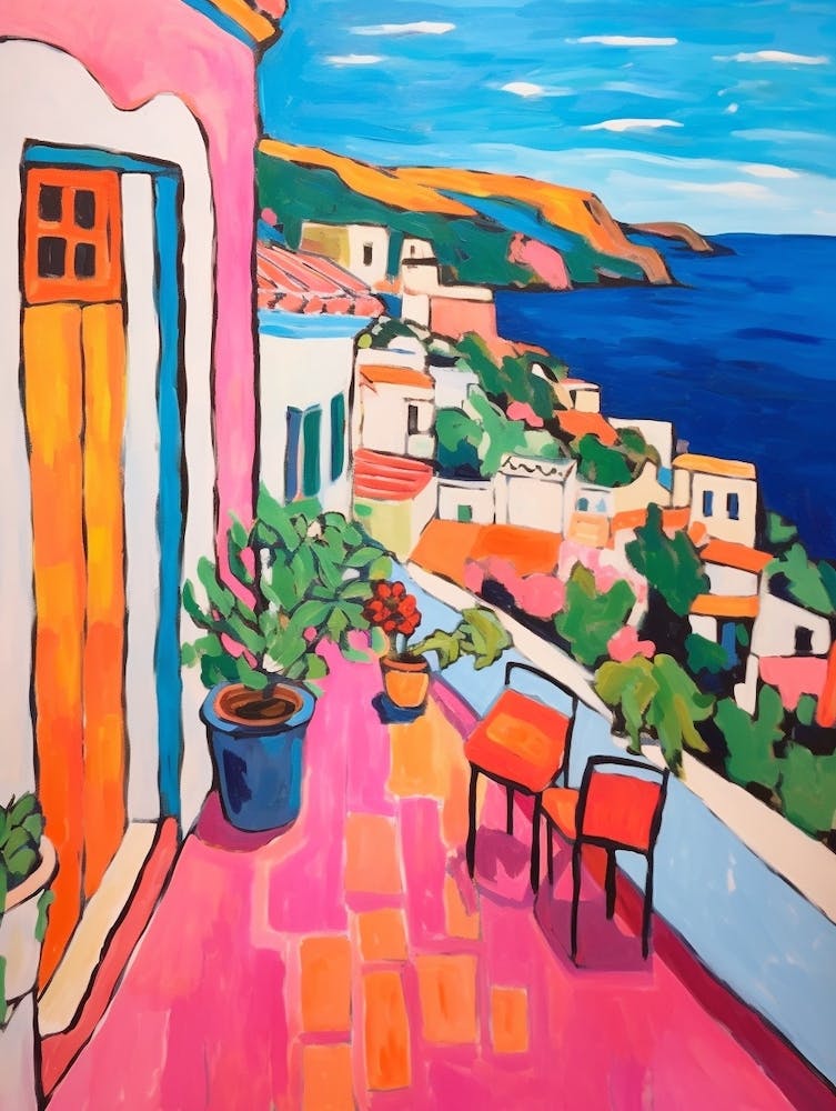 Positano Itally 5 Fauvist Painting