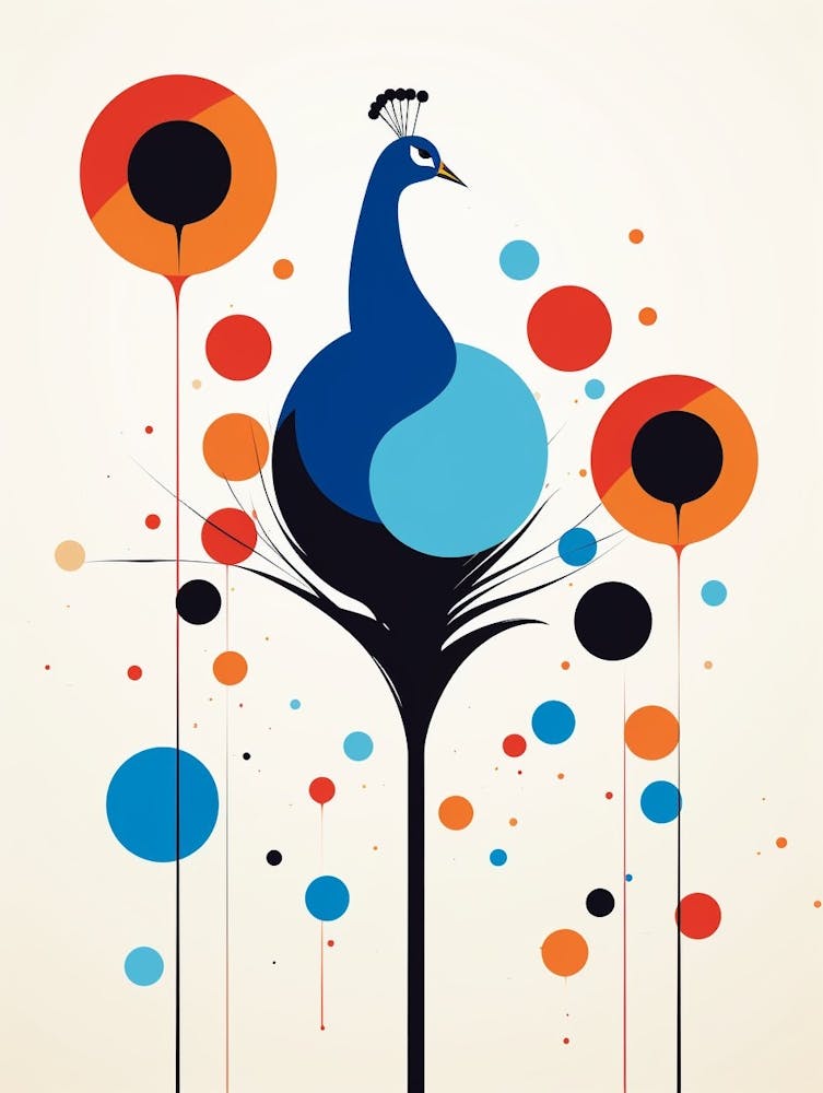 Peacock Minimalist Abstract 2