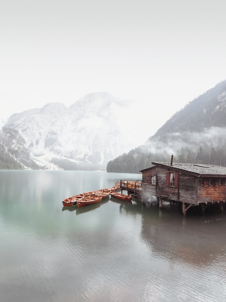 Boat House On Lake