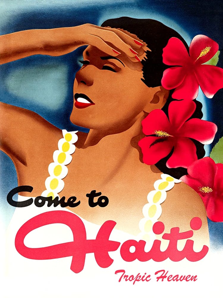 Hawaii, Portrait of a Hula Girl With Tropic Flowers